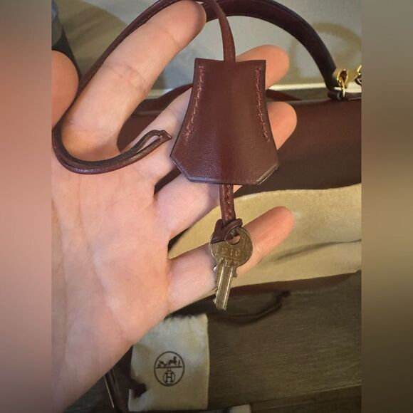 Hermes Kelly 32 Box Leather Rouge H Sellier Vintage - Picture 4 of 16